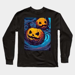 Spooky pumpkin pattern Long Sleeve T-Shirt